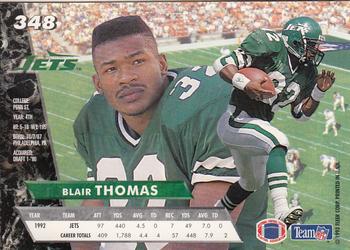 1993 Ultra #348 Blair Thomas Back