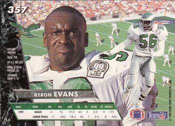 1993 Ultra #357 Byron Evans Back