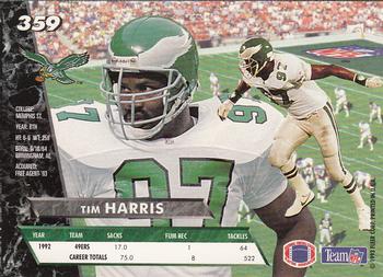 1993 Ultra #359 Tim Harris Back