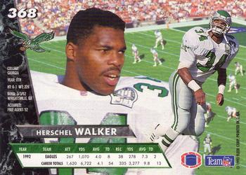 1993 Ultra #368 Herschel Walker Back