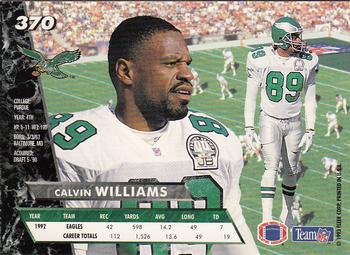 1993 Ultra #370 Calvin Williams Back