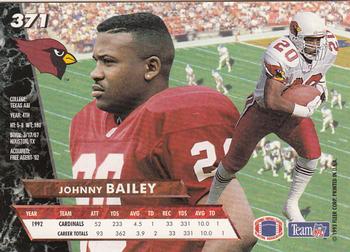 1993 Ultra #371 Johnny Bailey Back