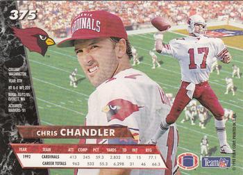 1993 Ultra #375 Chris Chandler Back