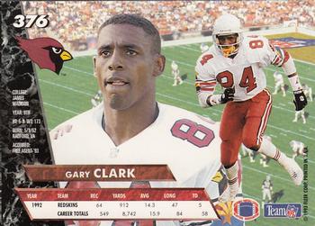1993 Ultra #376 Gary Clark Back