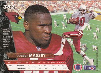 1993 Ultra #382 Robert Massey Back