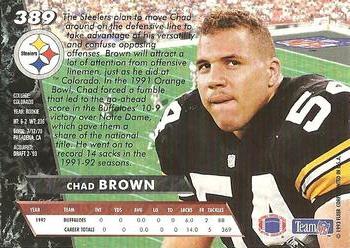 1993 Ultra #389 Chad Brown Back