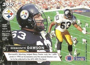 1993 Ultra #390 Dermontti Dawson Back