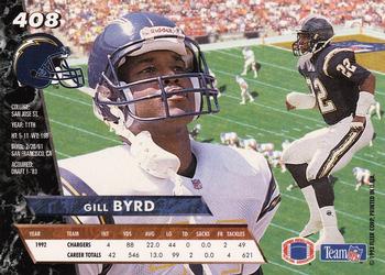 1993 Ultra #408 Gill Byrd Back