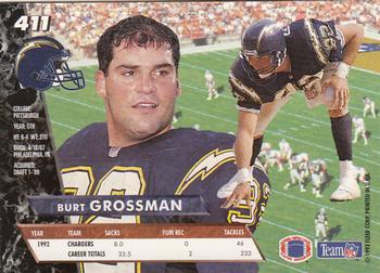 1993 Ultra #411 Burt Grossman Back