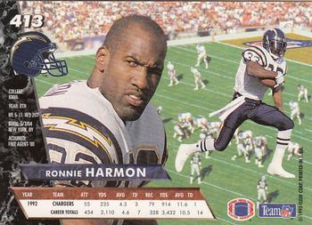 1993 Ultra #413 Ronnie Harmon Back