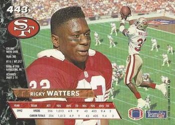 1993 Ultra #443 Ricky Watters Back