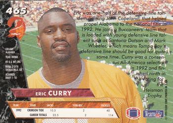 1993 Ultra #465 Eric Curry Back