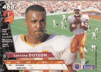 1993 Ultra #468 Santana Dotson Back
