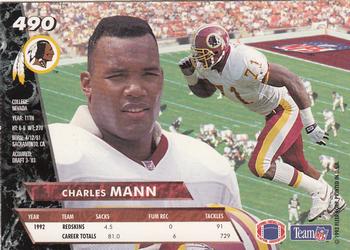 1993 Ultra #490 Charles Mann Back