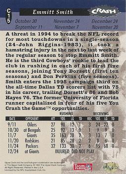 1994 Collector's Choice - You Crash the Game Silver Exchange #C15 Emmitt Smith Back