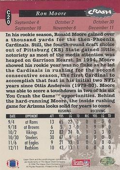 1994 Collector's Choice - You Crash the Game Silver Exchange #C20 Ron Moore Back