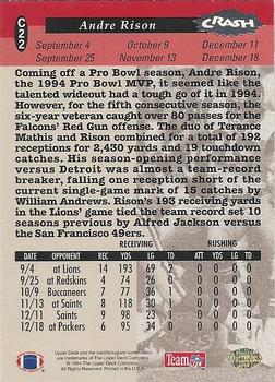 1994 Collector's Choice - You Crash the Game Silver Exchange #C22 Andre Rison Back