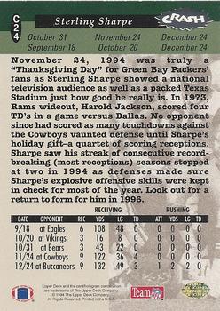 1994 Collector's Choice - You Crash the Game Silver Exchange #C24 Sterling Sharpe Back