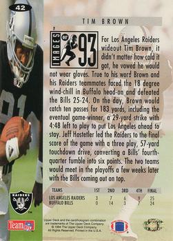 1994 Collector's Choice - Silver #42 Tim Brown Back