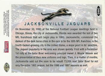 1994 Collector's Choice - Silver #380 Expansion Team Jacksonville Jaguars Back