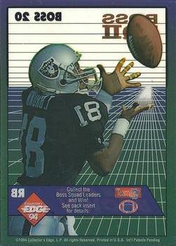 1994 Collector's Edge - Boss EQII Bronze Letters #20 Tim Brown Back
