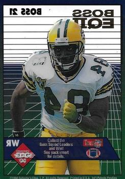 1994 Collector's Edge - Boss EQII Bronze Letters #21 Sterling Sharpe Back