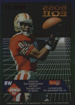 1994 Collector's Edge - Boss EQII Bronze Letters #22 Jerry Rice Back
