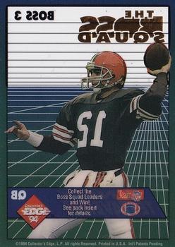 1994 Collector's Edge - The Boss Squad Silver #3 Vinny Testaverde Back