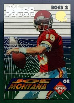 1994 Collector's Edge - The Boss Squad Silver with Gold Helmet #2 Joe Montana Front