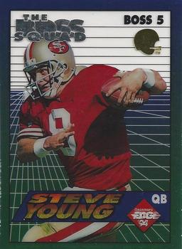 1994 Collector's Edge - The Boss Squad Silver with Gold Helmet #5 Steve Young Front