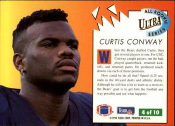 1993 Ultra - All-Rookie Series #4 Curtis Conway Back