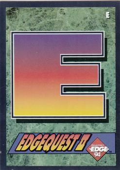 1994 Collector's Edge - EdgeQuest II #E Letter E Front