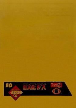 1994 Collector's Edge - Edge F/X Gold Backs #2 Joe Montana Back
