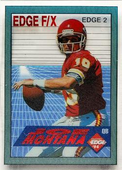 1994 Collector's Edge - Edge F/X Red Letters #2 Joe Montana Front