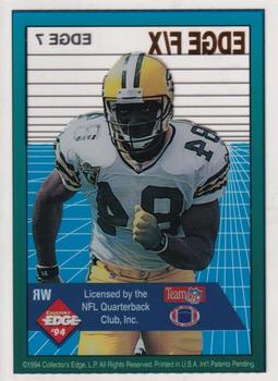 1994 Collector's Edge - Edge F/X Red Letters #7 Sterling Sharpe Back