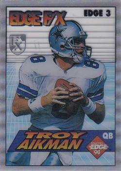 1994 Collector's Edge - Edge F/X Silver Shield #3 Troy Aikman Front