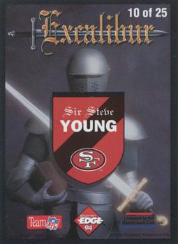 1994 Collector's Edge Excalibur - 22K #10 Steve Young Back
