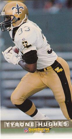1994 GameDay #277 Tyrone Hughes Front