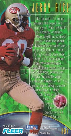 1994 GameDay - Flashing Stars #3 Jerry Rice Back