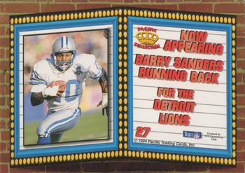 1994 Pacific - Marquee Prisms Gold #27 Barry Sanders Back