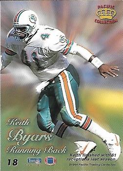 1994 Pacific Prisms - Gold #18 Keith Byars Back