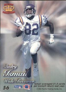 1994 Pacific Prisms - Gold #56 Qadry Ismail Back