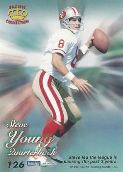 1994 Pacific Prisms - Gold #126 Steve Young Back
