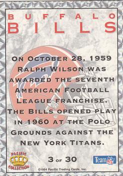 1994 Pacific Prisms - Team Helmets #3 Buffalo Bills Back