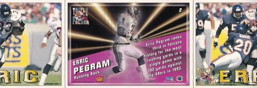 1994 Pacific Triple Folder #2 Erric Pegram Back