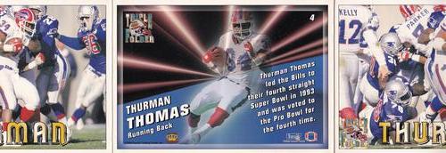 1994 Pacific Triple Folder #4 Thurman Thomas Back