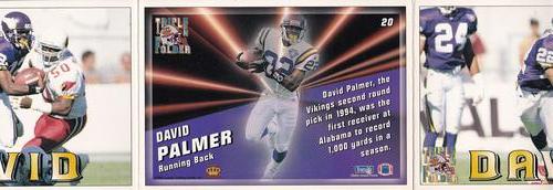 1994 Pacific Triple Folder #20 David Palmer Back
