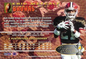 1994 Pinnacle - Trophy Collection #2 Eric Metcalf Back