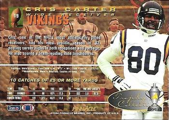 1994 Pinnacle - Trophy Collection #19 Cris Carter Back