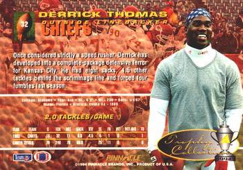 1994 Pinnacle - Trophy Collection #32 Derrick Thomas Back